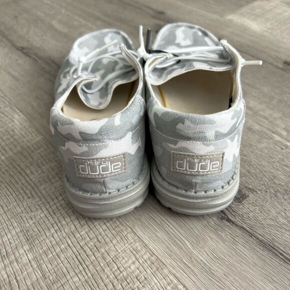 Hey Dude Dudes Wendy Funk - Cloud Camo - Gray/White - size 9 women’s - NEW! - Picture 5 of 8